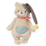 Fehn Kuscheltier Bär Bruno – Weicher Teddybär für Neugeborene als Einschlafhilfe - Stofftier zum Greifen, Fühlen