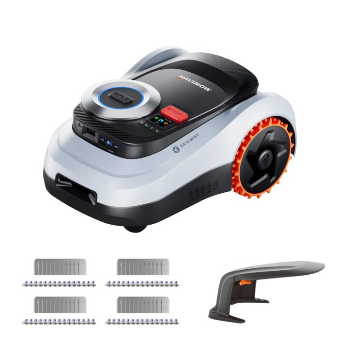 Segway Navimow i208 LiDAR mit Garage M, Mähroboter ohne Begrenzungskabel für 800 m², bis 45% Steigung, Solid-State LiDAR + Vision, Automatisches Kartieren, Ohne Drähte oder Antenne, Integriertes 4G