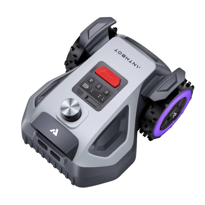 ANTHBOT M5 Mähroboter ohne Begrenzungskabel, Neuer Genie mit RTK-Navigation und Dual-Vision, KI-Hindernisvermeidung, App-Steuerung, für Gärten bis 500 m² (max. 700 m²), Rasenroboter mit 45% Steigung