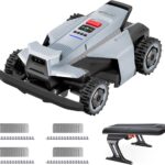 Segway Navimow X420 Mähroboter mit Garage X + 4 Sätze Klinge, für 2000 ㎡, Zero-Turn AWD für 84% Steigungen, NRTK + 360° Vision + VIO, Keine RTK-Basisstation, 25-95 mm Schnitthöhe