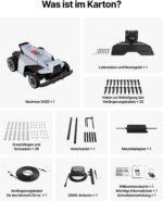 Segway Navimow X420 Mähroboter mit Garage X + 4 Sätze Klinge, für 2000 ㎡, Zero-Turn AWD für 84% Steigungen, NRTK + 360° Vision + VIO, Keine RTK-Basisstation, 25-95 mm Schnitthöhe