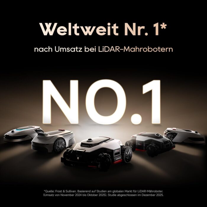 DREAME A3 AWD Pro 3500 Robot-Rasenmäher, für 3500 m², 4WD-Nabenmotoren, ohne RTK, 360° 3D-LiDAR & KI-Vision, Steigfähigkeit bis zu 80% (38,7°), EdgeMaster 2.0: ＜ 4 cm Kantenpräzision