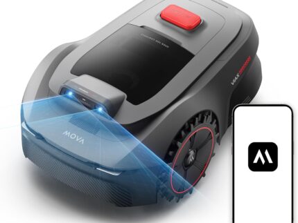 MOVA ViAX 250 Mähroboter Ohne Begrenzungskabel, Empf. 250m², KI-gestützte Kartierung, U-förmige Bahnen, Hindernisvermeidung Dual-Vision, Besserer Kantenschnitt, Für Komplexe Gelände, Appsteuerung