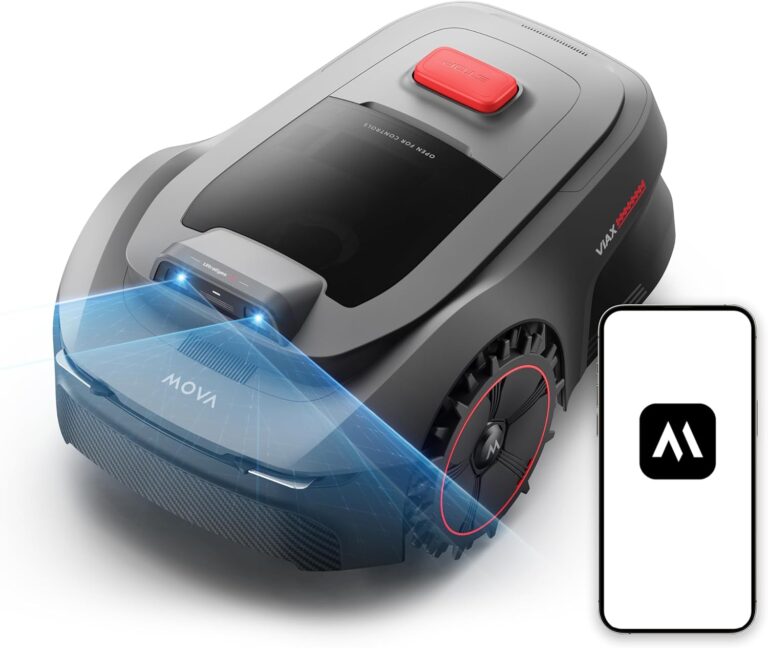 MOVA ViAX 250 Mähroboter Ohne Begrenzungskabel, Empf. 250m², KI-gestützte Kartierung, U-förmige Bahnen, Hindernisvermeidung Dual-Vision, Besserer Kantenschnitt, Für Komplexe Gelände, Appsteuerung