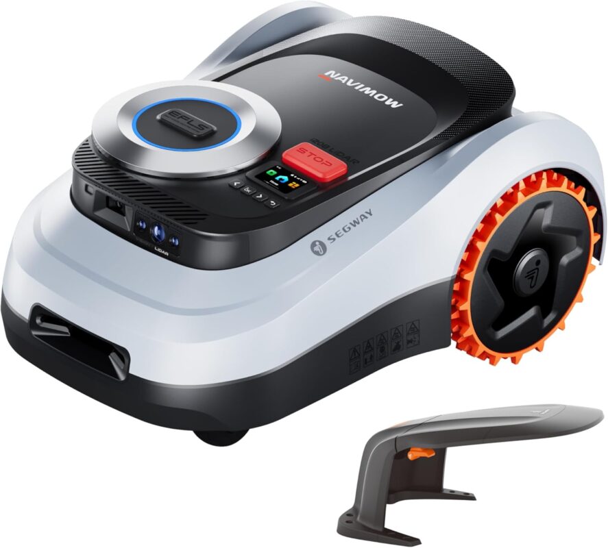 Segway Navimow i208 LiDAR mit Garage M, Mähroboter ohne Begrenzungskabel für 800 m², bis 45% Steigung, Solid-State LiDAR + Vision, Automatisches Kartieren, Ohne Drähte oder Antenne, Integriertes 4G