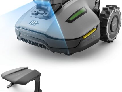 MAMMOTION YUKA mini 2 500 Mähroboter ohne Begrenzungskabel mit Garage, Empf. 500 m², Kein RTK, Kein Signalabbruch, KI TrueVision-Navigation, Auto-Mehrzonen-Kartierung, DropMow, 45% Steigung,4.5Ah-Akku