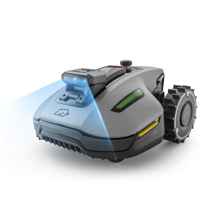 MAMMOTION YUKA mini 2 500 Mähroboter ohne Begrenzungskabel mit Garage, Empf. 500 m², Kein RTK, Kein Signalabbruch, KI TrueVision-Navigation, Auto-Mehrzonen-Kartierung, DropMow, 45% Steigung,4.5Ah-Akku