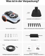 Segway Navimow i208 LiDAR mit Garage M, Mähroboter ohne Begrenzungskabel für 800 m², bis 45% Steigung, Solid-State LiDAR + Vision, Automatisches Kartieren, Ohne Drähte oder Antenne, Integriertes 4G