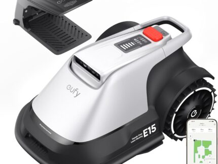 eufy E15 Mähroboter ohne Begrenzungskabel, Garten bis 800m², Keine Signalausfälle, Kein RTK, TrueVision Technologie, Smart-Navigation, Präzisionsrandschnitt, Hindernisvermeidung, App-Steuerung