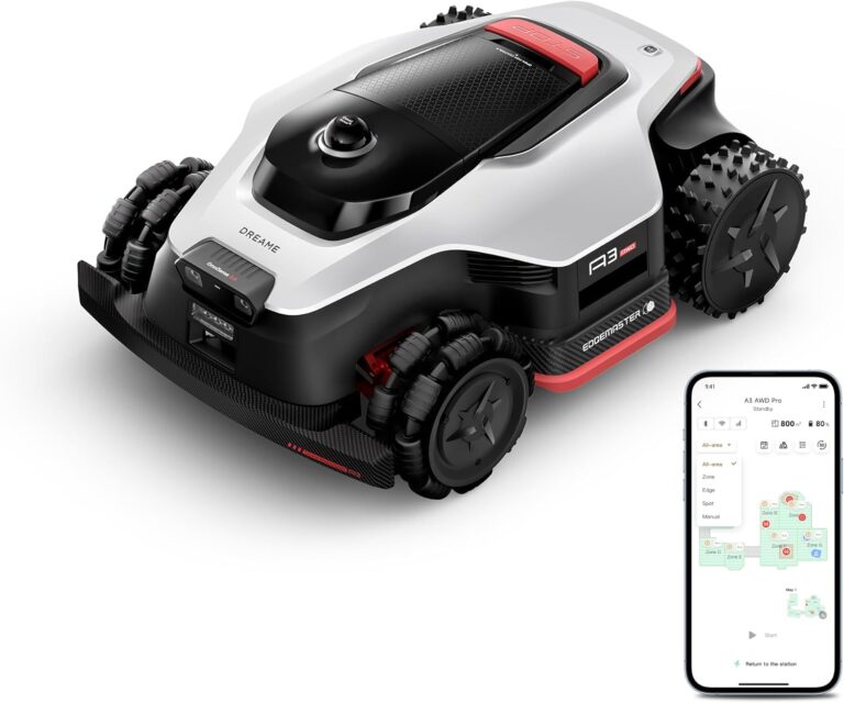 DREAME A3 AWD Pro 3500 Robot-Rasenmäher, für 3500 m², 4WD-Nabenmotoren, ohne RTK, 360° 3D-LiDAR & KI-Vision, Steigfähigkeit bis zu 80% (38,7°), EdgeMaster 2.0: ＜ 4 cm Kantenpräzision