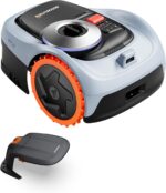 Segway Navimow i205 AWD (Neuer i105E) Mähroboter ohne Begrenzungskabel mit Garage S, für 500 m², Allradantrieb für 45% Steigung, NRTK+Vision, Keine RTK Antenne erforderlich (Getrennter Versand)
