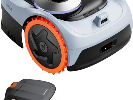 Segway Navimow i205 AWD (Neuer i105E) Mähroboter ohne Begrenzungskabel mit Garage S, für 500 m², Allradantrieb für 45% Steigung, NRTK+Vision, Keine RTK Antenne erforderlich (Getrennter Versand)