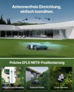 Segway Navimow X420 Mähroboter mit Garage X + 4 Sätze Klinge, für 2000 ㎡, Zero-Turn AWD für 84% Steigungen, NRTK + 360° Vision + VIO, Keine RTK-Basisstation, 25-95 mm Schnitthöhe