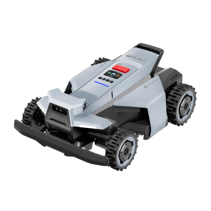 Segway Navimow X420 Mähroboter mit Garage X + 4 Sätze Klinge, für 2000 ㎡, Zero-Turn AWD für 84% Steigungen, NRTK + 360° Vision + VIO, Keine RTK-Basisstation, 25-95 mm Schnitthöhe