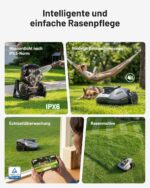MAMMOTION YUKA mini 2 500 Mähroboter ohne Begrenzungskabel mit Garage, Empf. 500 m², Kein RTK, Kein Signalabbruch, KI TrueVision-Navigation, Auto-Mehrzonen-Kartierung, DropMow, 45% Steigung,4.5Ah-Akku