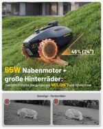 MAMMOTION YUKA mini 2 500 Mähroboter ohne Begrenzungskabel mit Garage, Empf. 500 m², Kein RTK, Kein Signalabbruch, KI TrueVision-Navigation, Auto-Mehrzonen-Kartierung, DropMow, 45% Steigung,4.5Ah-Akku