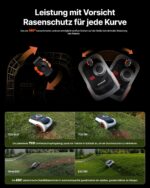 Segway Navimow i210 LiDAR Pro Mähroboter mit Garage M für 1000 m², LiDAR+Vision+NRTK Tri-Fusion-Positionierung, Xero-Turn AWD für 55% Steigungen, Auto-Kartierung (Getrennt versandt Werden)