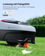 Segway Navimow i205 AWD (Neuer i105E) Mähroboter ohne Begrenzungskabel mit Garage S, für 500 m², Allradantrieb für 45% Steigung, NRTK+Vision, Keine RTK Antenne erforderlich (Getrennter Versand)