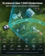 ANTHBOT M5 Mähroboter ohne Begrenzungskabel, Neuer Genie mit RTK-Navigation und Dual-Vision, KI-Hindernisvermeidung, App-Steuerung, für Gärten bis 500 m² (max. 700 m²), Rasenroboter mit 45% Steigung
