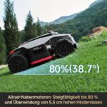 DREAME A3 AWD Pro 3500 Robot-Rasenmäher, für 3500 m², 4WD-Nabenmotoren, ohne RTK, 360° 3D-LiDAR & KI-Vision, Steigfähigkeit bis zu 80% (38,7°), EdgeMaster 2.0: ＜ 4 cm Kantenpräzision