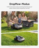 MAMMOTION YUKA mini 2 500 Mähroboter ohne Begrenzungskabel mit Garage, Empf. 500 m², Kein RTK, Kein Signalabbruch, KI TrueVision-Navigation, Auto-Mehrzonen-Kartierung, DropMow, 45% Steigung,4.5Ah-Akku