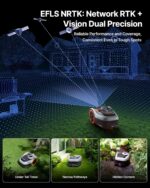 Segway Navimow i205 AWD Mähroboter ohne Begrenzungskabel mit Garage S, Empf. 500 m², Allradantrieb für Steigungen bis zu 45%, EFLS NRTK+Vision, Keine RTK-Antenne erforderlich