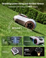 Segway Navimow i208 LiDAR mit Garage M, Mähroboter ohne Begrenzungskabel für 800 m², bis 45% Steigung, Solid-State LiDAR + Vision, Automatisches Kartieren, Ohne Drähte oder Antenne, Integriertes 4G