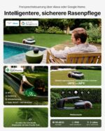 Segway Navimow i210 LiDAR Pro Mähroboter mit Garage M für 1000 m², LiDAR+Vision+NRTK Tri-Fusion-Positionierung, Xero-Turn AWD für 55% Steigungen, Auto-Kartierung (Getrennt versandt Werden)