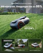 Segway Navimow i210 LiDAR Pro Mähroboter mit Garage M für 1000 m², LiDAR+Vision+NRTK Tri-Fusion-Positionierung, Xero-Turn AWD für 55% Steigungen, Auto-Kartierung (Getrennt versandt Werden)