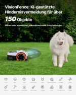 Segway Navimow i205 AWD (Neuer i105E) Mähroboter ohne Begrenzungskabel mit Garage S, für 500 m², Allradantrieb für 45% Steigung, NRTK+Vision, Keine RTK Antenne erforderlich (Getrennter Versand)