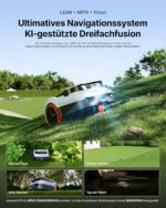 Segway Navimow i210 LiDAR Pro Mähroboter mit Garage M für 1000 m², LiDAR+Vision+NRTK Tri-Fusion-Positionierung, Xero-Turn AWD für 55% Steigungen, Auto-Kartierung (Getrennt versandt Werden)