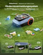 Segway Navimow i210 LiDAR Pro Mähroboter mit Garage M für 1000 m², LiDAR+Vision+NRTK Tri-Fusion-Positionierung, Xero-Turn AWD für 55% Steigungen, Auto-Kartierung (Getrennt versandt Werden)