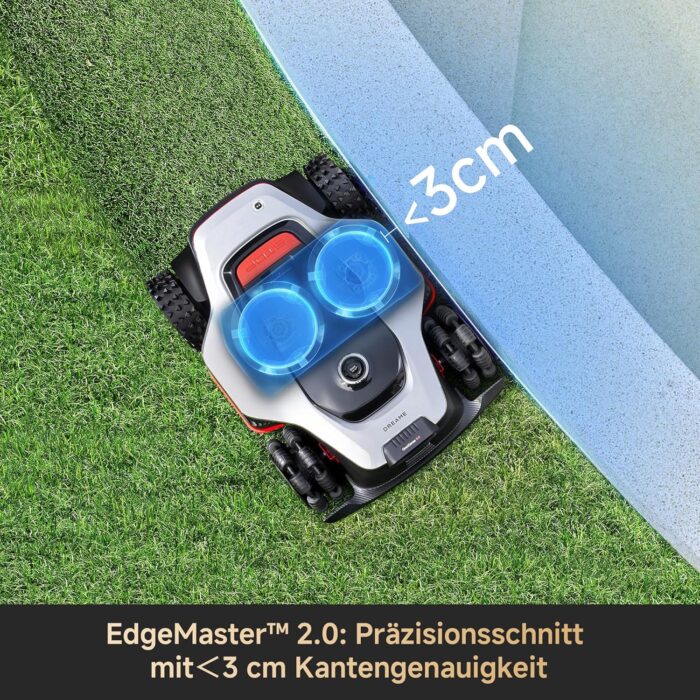 DREAME A3 AWD Pro 3500 Robot-Rasenmäher, für 3500 m², 4WD-Nabenmotoren, ohne RTK, 360° 3D-LiDAR & KI-Vision, Steigfähigkeit bis zu 80% (38,7°), EdgeMaster 2.0: ＜ 4 cm Kantenpräzision